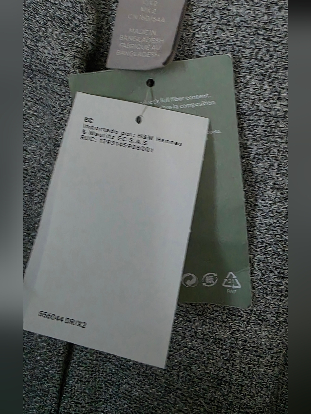 High-Waisted NWT Wide-Leg Gray Trousers In Gray melange Size 2 - Picture 11 of 11